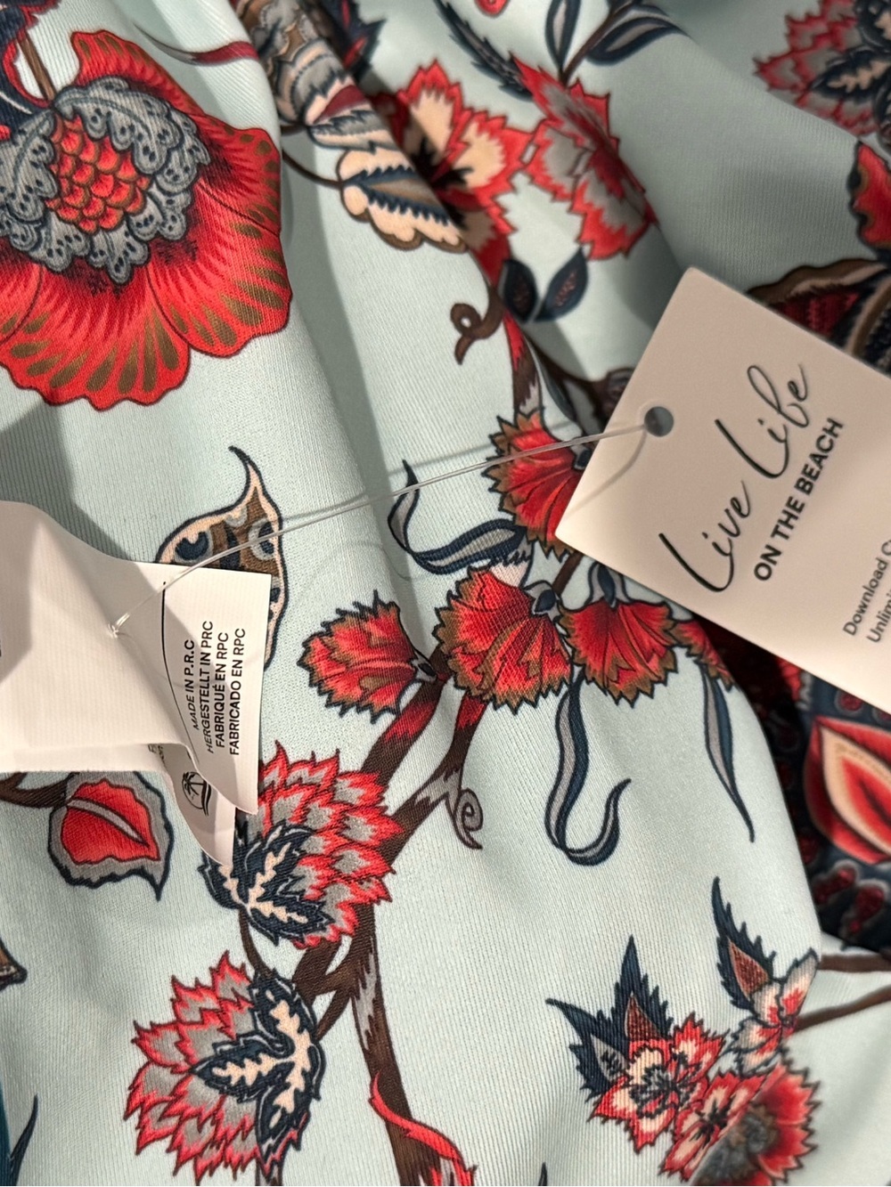 NWT Womens Teal Floral Tankini Set - Brand - Picture 3 of 4